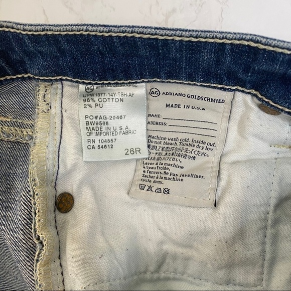 ANTHROPOLOGIE AG Distressed Stevie Slim Straight Ankle Jeans - Picture 5 of 7